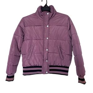 Fashion Nova Mrs. Jackson puffer jacket pink Size large
